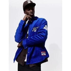 H & M Oversized Fit Corduroy Overshirt MEN’S Sz S (Bright blue/Harlem)